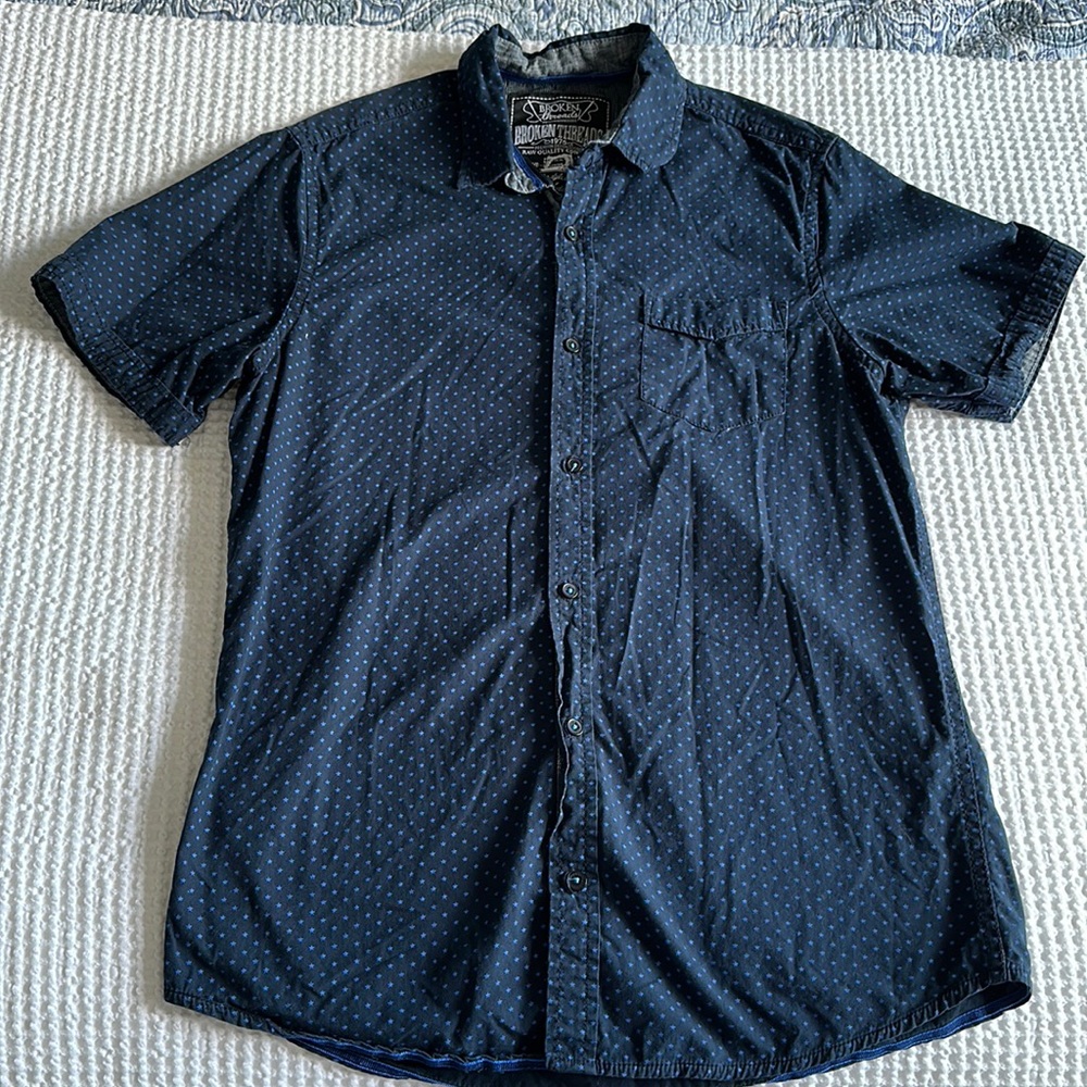 Navy men’s button down